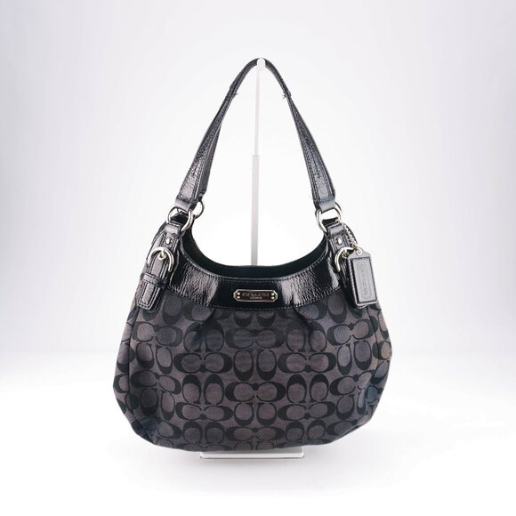 Coach Handbags - COACH Monogram Signature Canvas Hobo Shoulder Bag